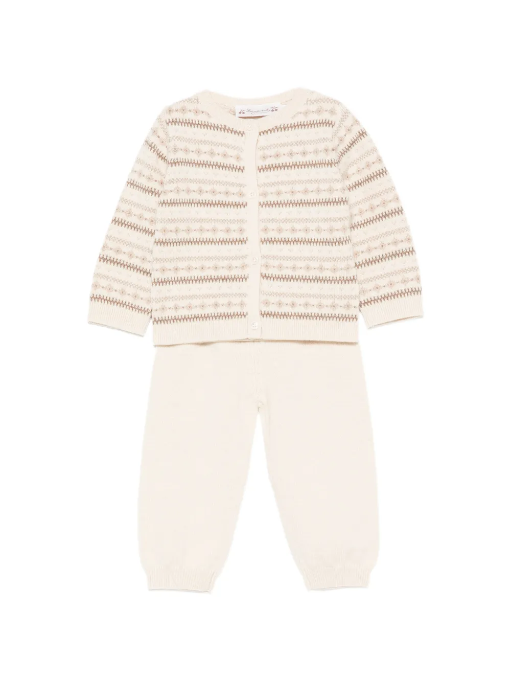 Bonpoint button-up trousers set - Toni neutri