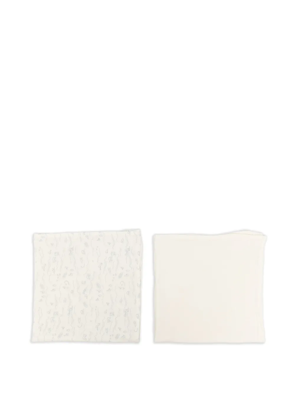 Bonpoint graphic-print bibs set (set of two) - Nude