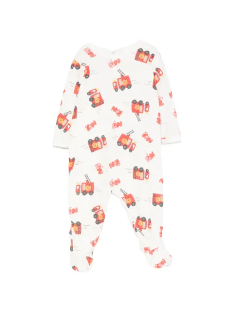 Petit Bateau fire-truck-print pajamas