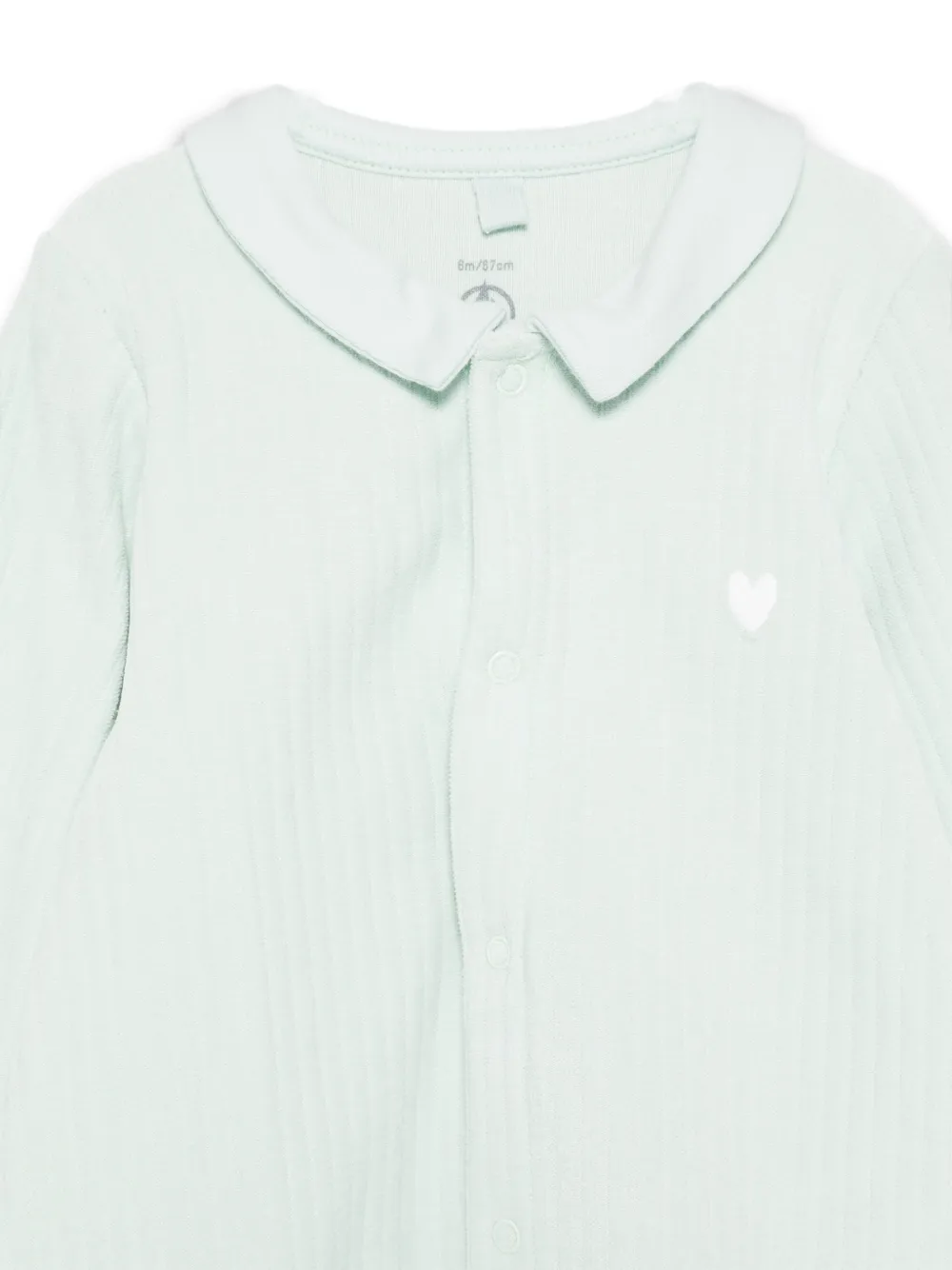 Petit Bateau Ribgebreide pyjama met hart-patroon Groen