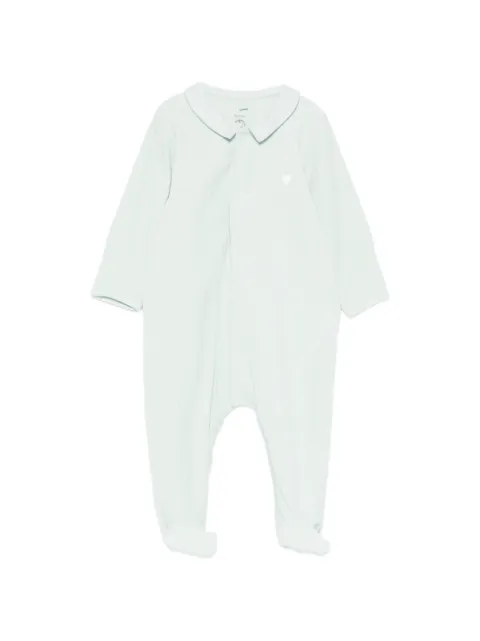 Petit Bateau ribbed-knit heart-motif pajamas