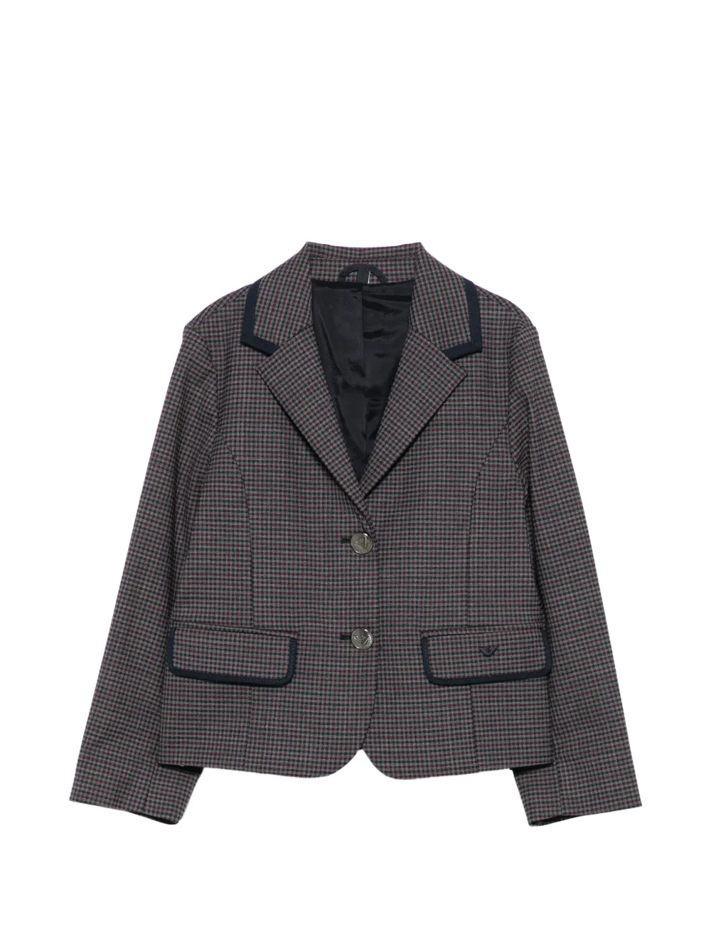 Emporio Armani Kids houndstooth-patterned blazer - Blau