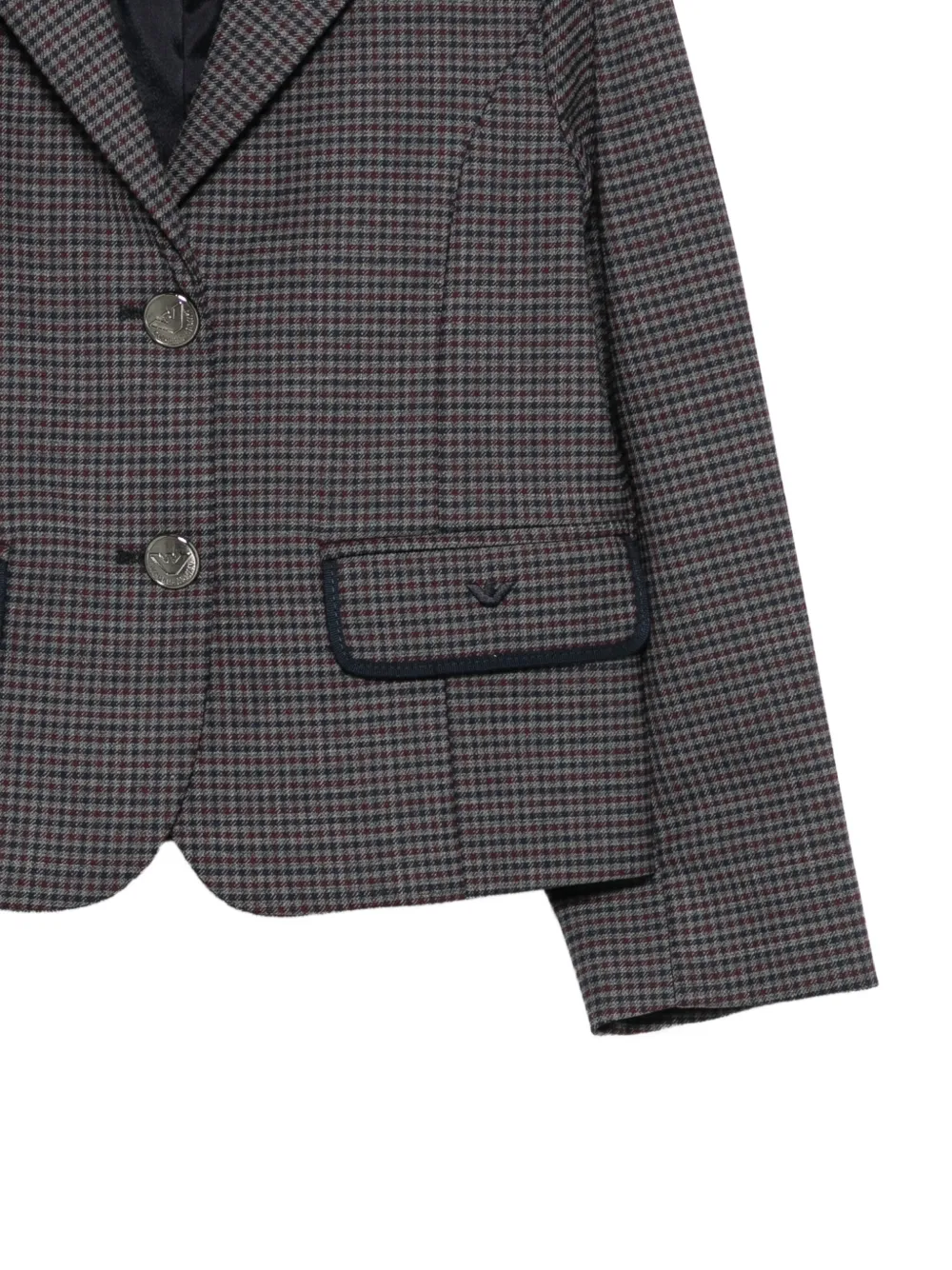 Emporio Armani Kids Blazer met pied-de-poule print Blauw
