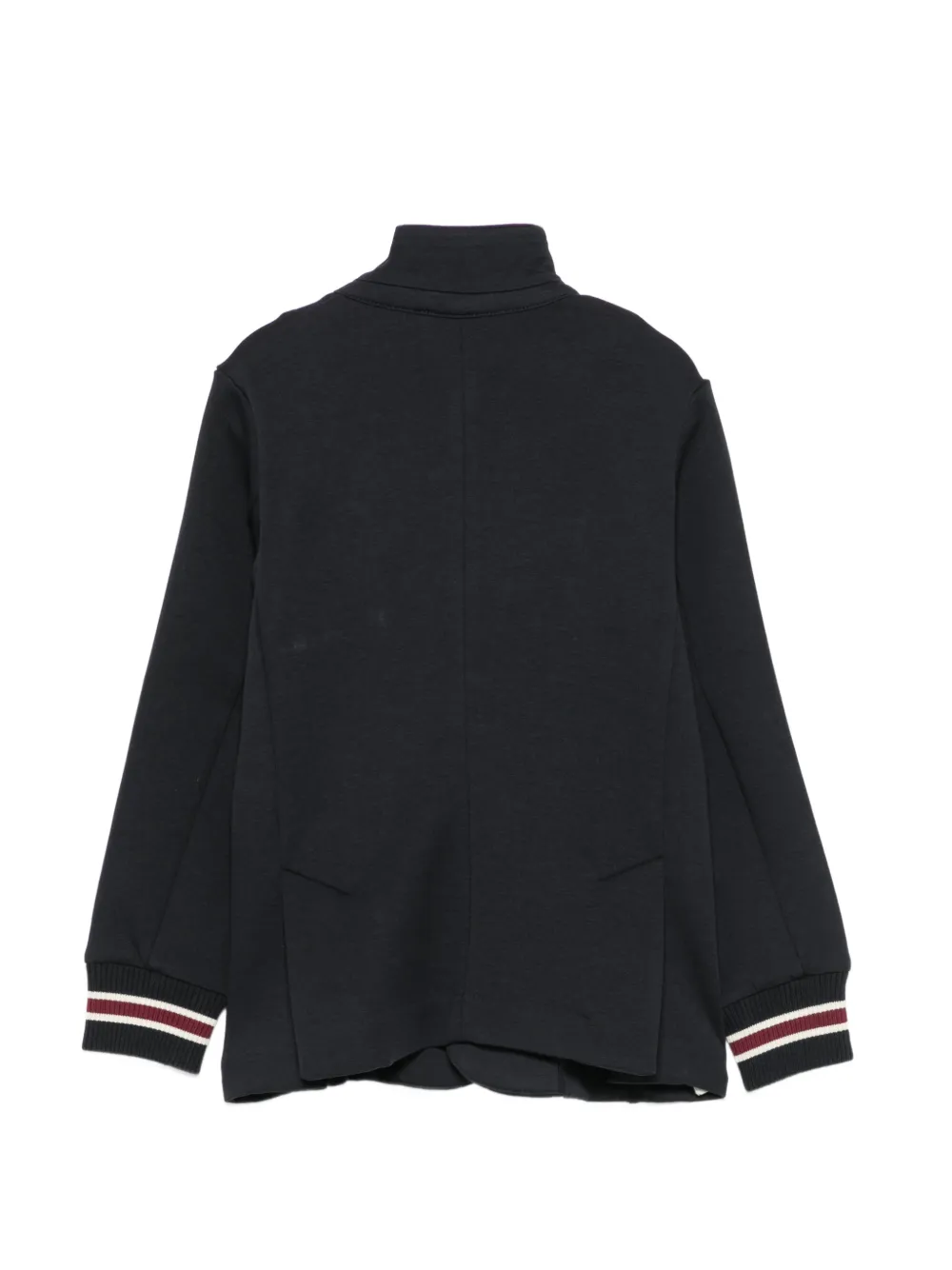 Emporio Armani Kids Blazer met geribbelde manchetten en logo-patch Blauw