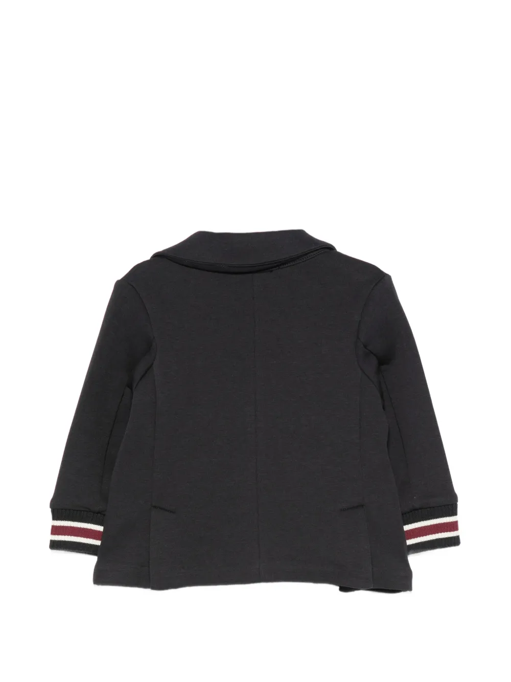 Emporio Armani Kids Jack met gestreepte manchetten en logo-patch Zwart