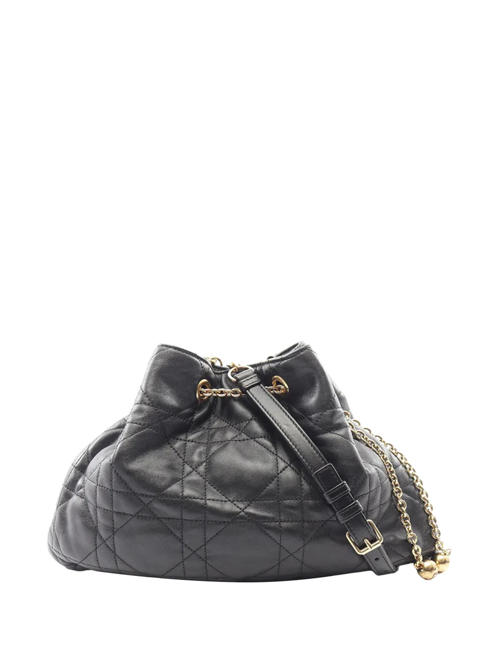 Christian Dior Pre-Owned 2023 Small Lambskin Macrocannage Ammi crossbody bag - Black