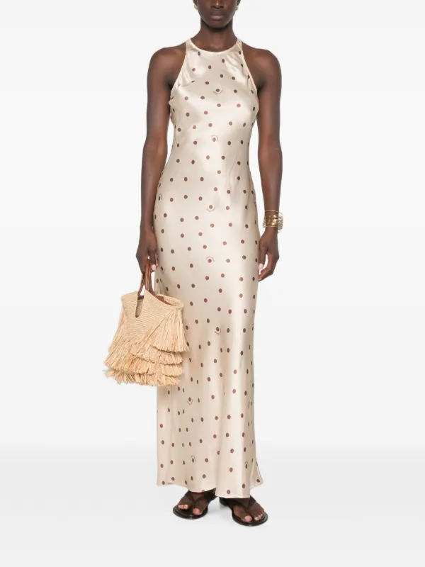 formal dresses katy MC2 Saint Barth polka-dot Maxi Dress | Neutrals fabric_Knit