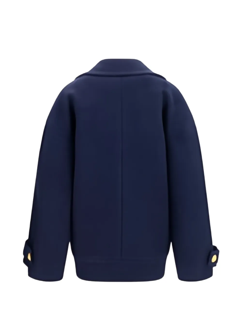 Balmain Wollen jas met dubbele rij knopen Blauw