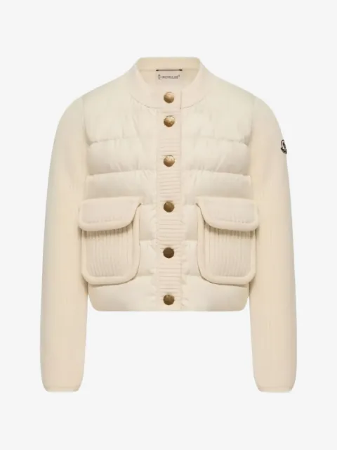 Moncler Enfant padded panel-detail cardigan