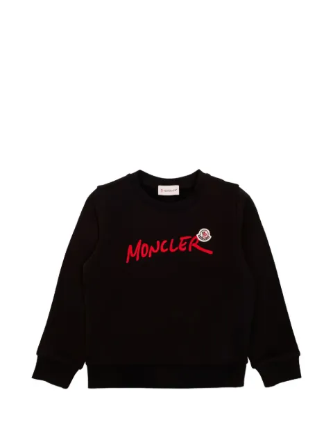 Moncler Enfant sudadera con logo estampado