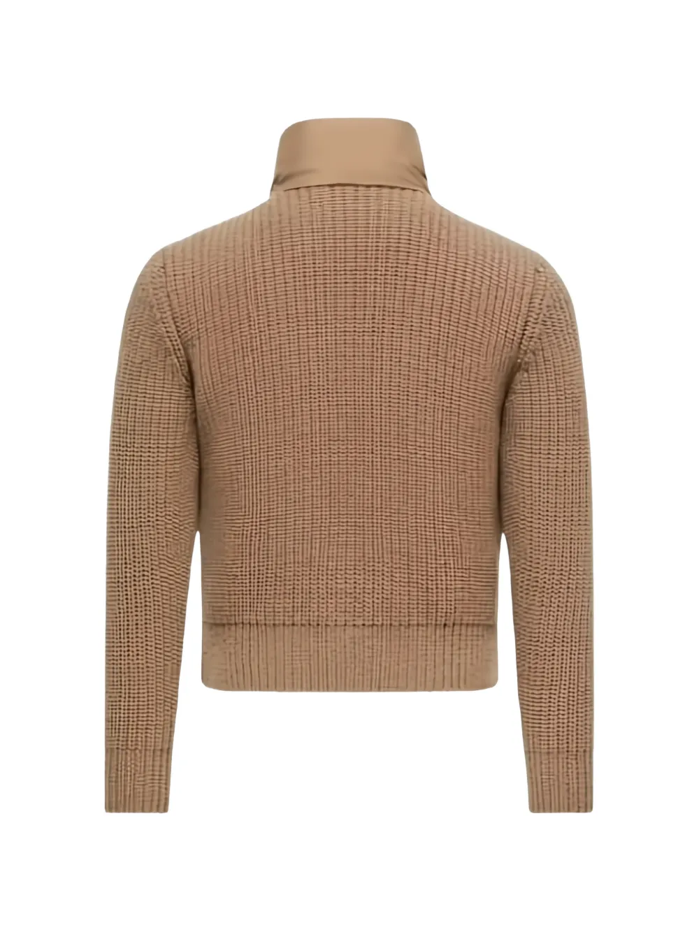 Moncler Enfant quilted chunky-knit sweater Beige