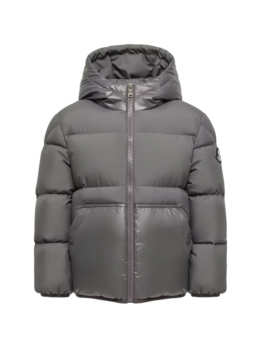 Moncler Enfant Barin gewatteerd jack met capuchon Grijs