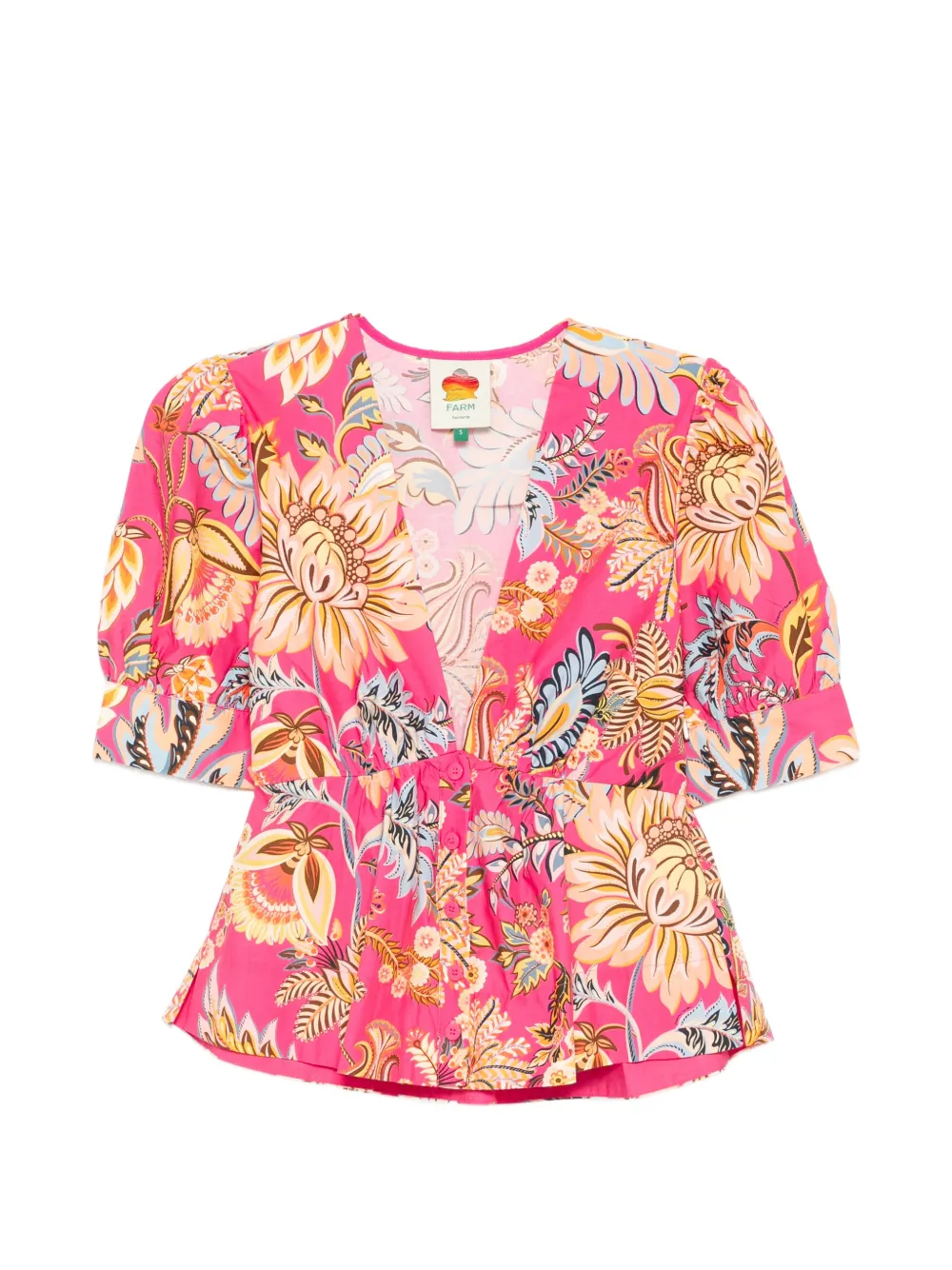 FARM Rio Ligia floral-print blouse - Rosa