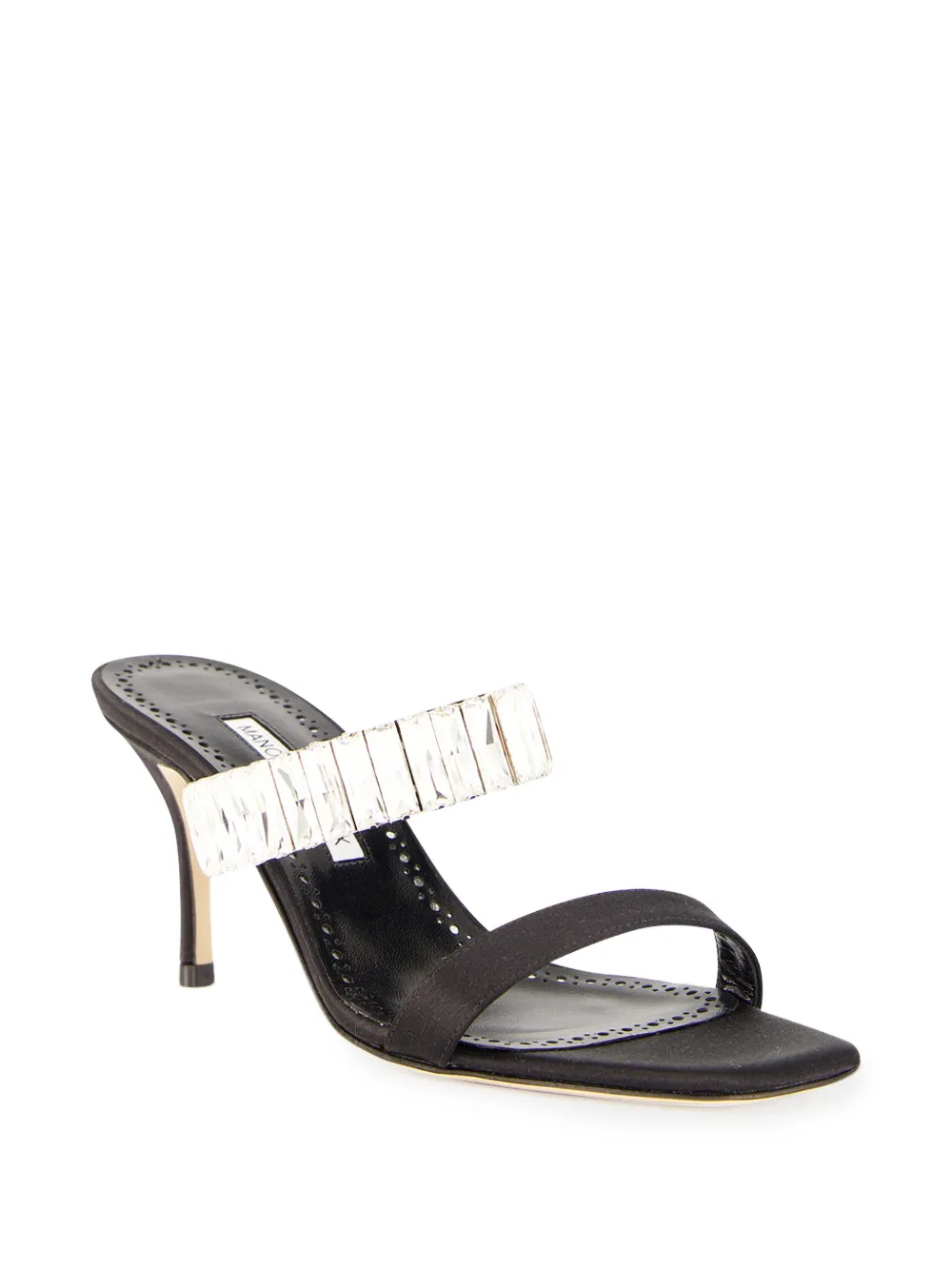 Manolo Blahnik Sakobay sandalen verfraaid met kristallen Zwart
