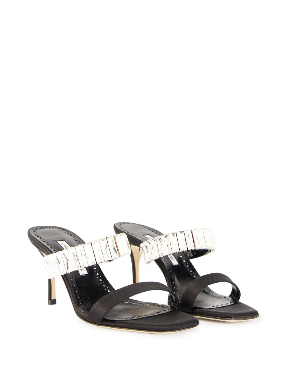Manolo Blahnik Sakobay sandalen verfraaid met kristallen Zwart