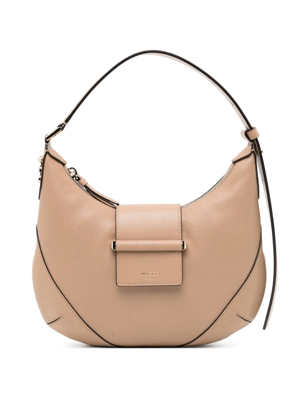 Jimmy Choo logo-plaque shoulder bag - Neutrals