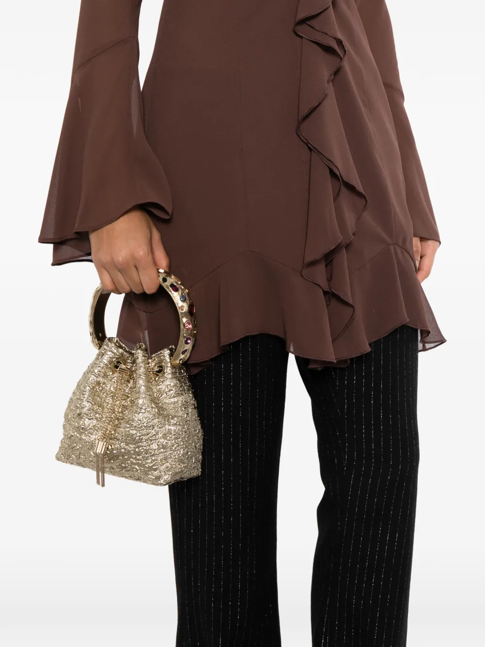 Jimmy Choo Bon bucket-tas Goud