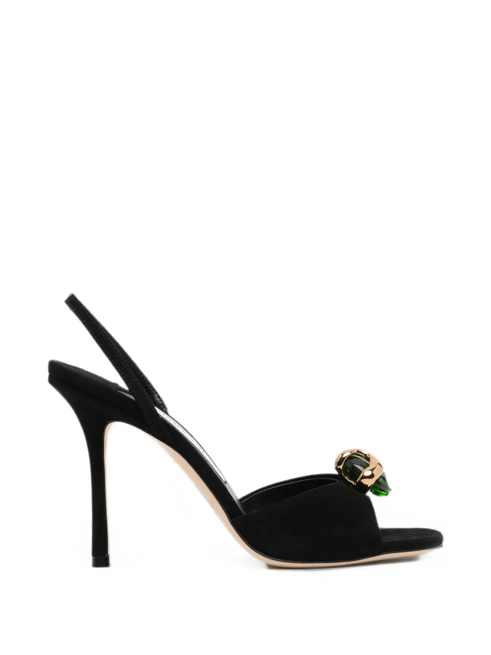 Jimmy Choo crystal-embellished peep-toe sandals - Black