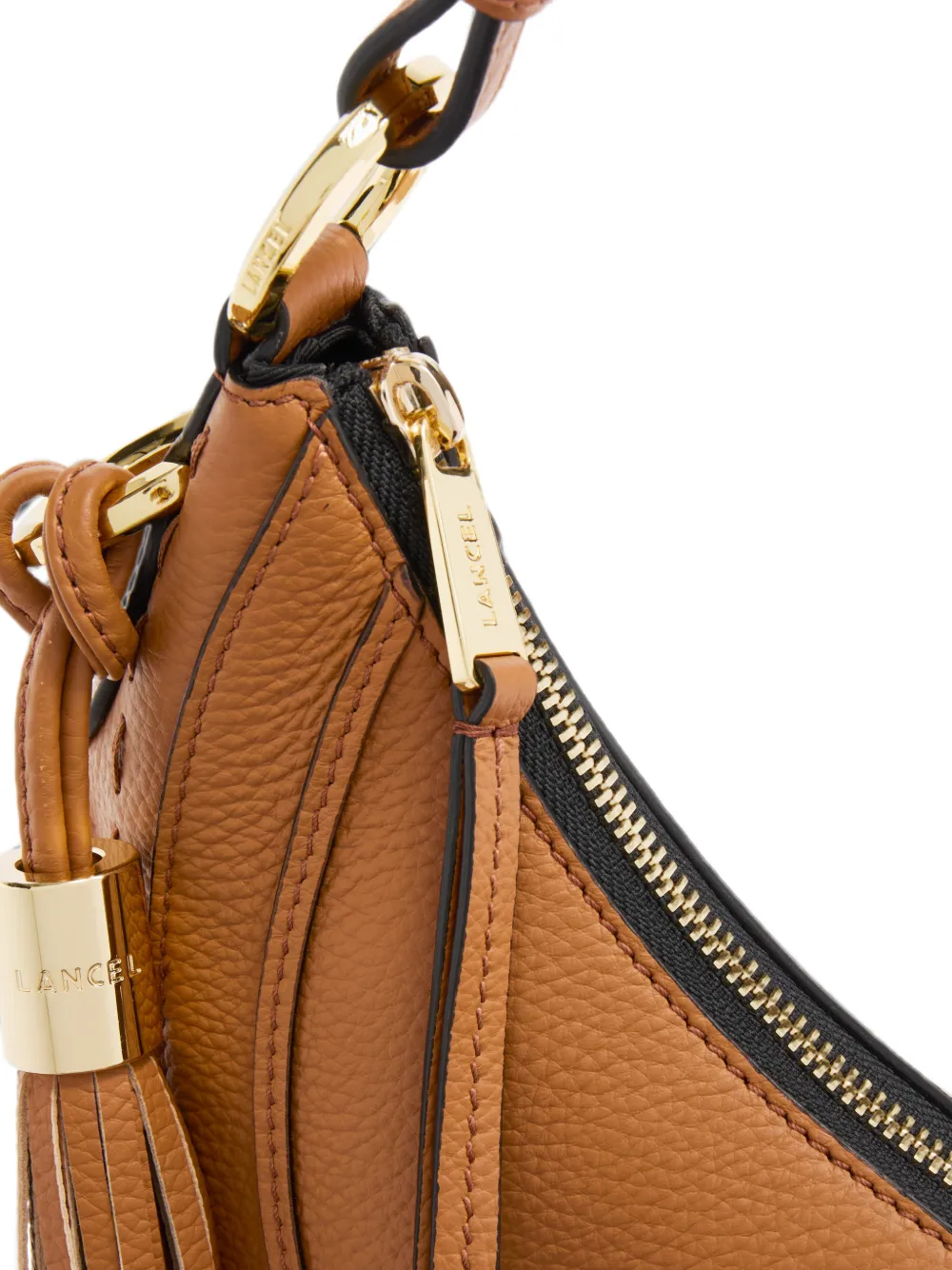 Lancel Medium schoudertas met kwastje Beige