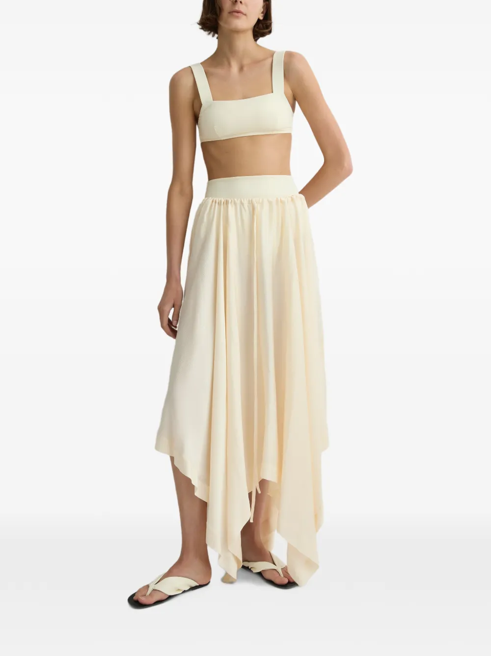 BONDI BORN Ardea maxi-rok met vierkante zoom Beige