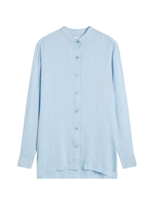 Bondi Born Ardea Hammered-satin Shirt in Blue