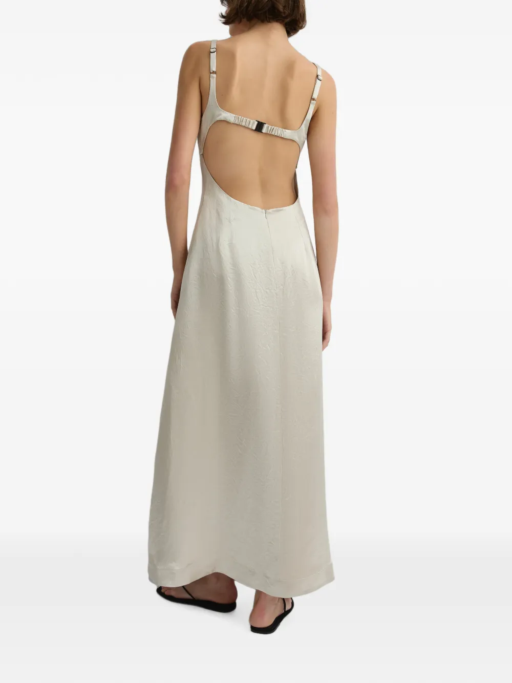 BONDI BORN Kobe maxi-jurk met open rug Beige