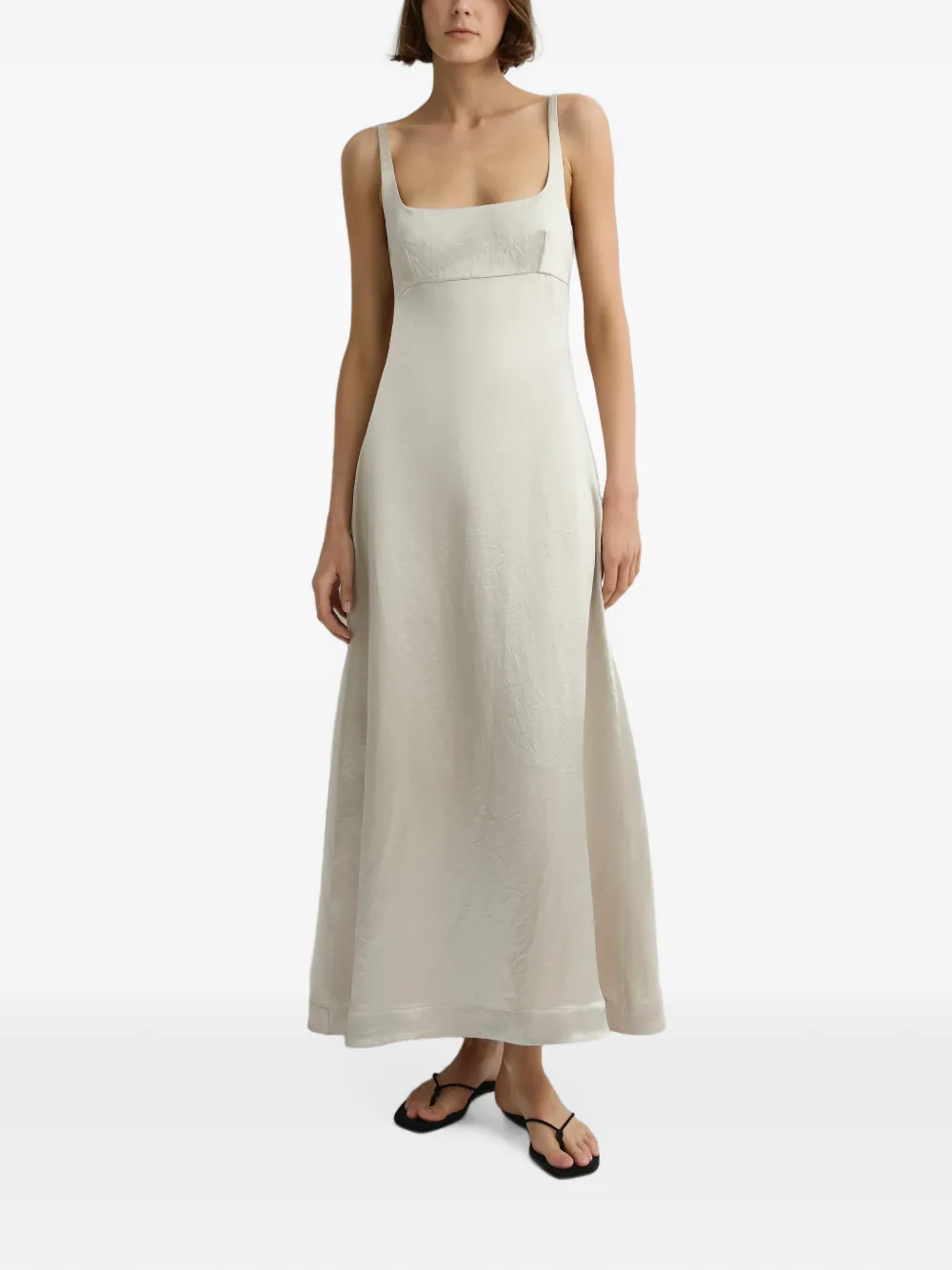 BONDI BORN Kobe maxi-jurk met open rug Beige