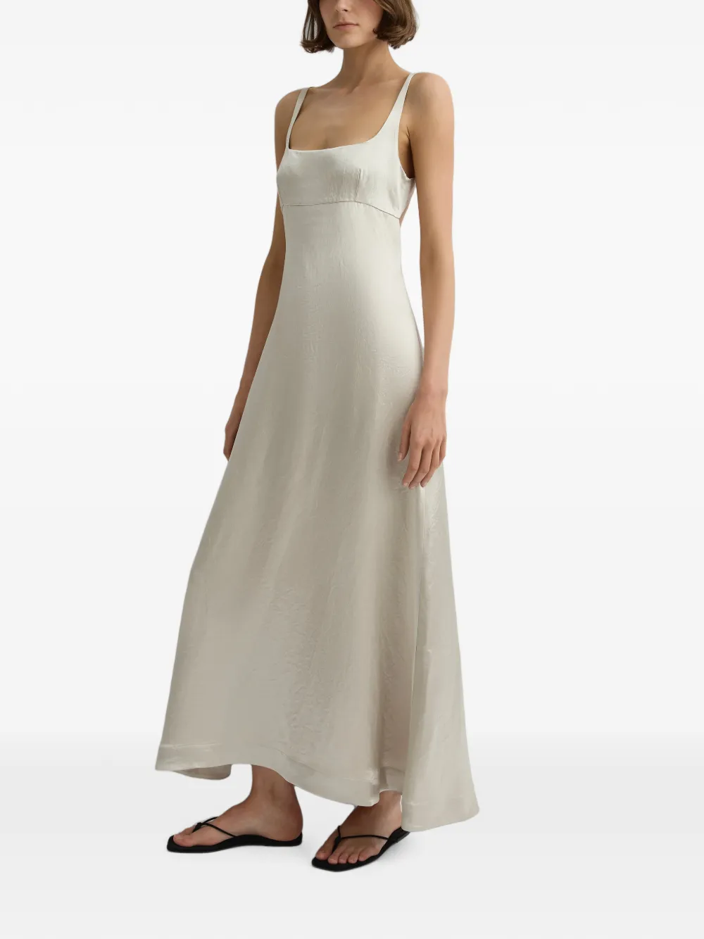 BONDI BORN Kobe maxi-jurk met open rug Beige