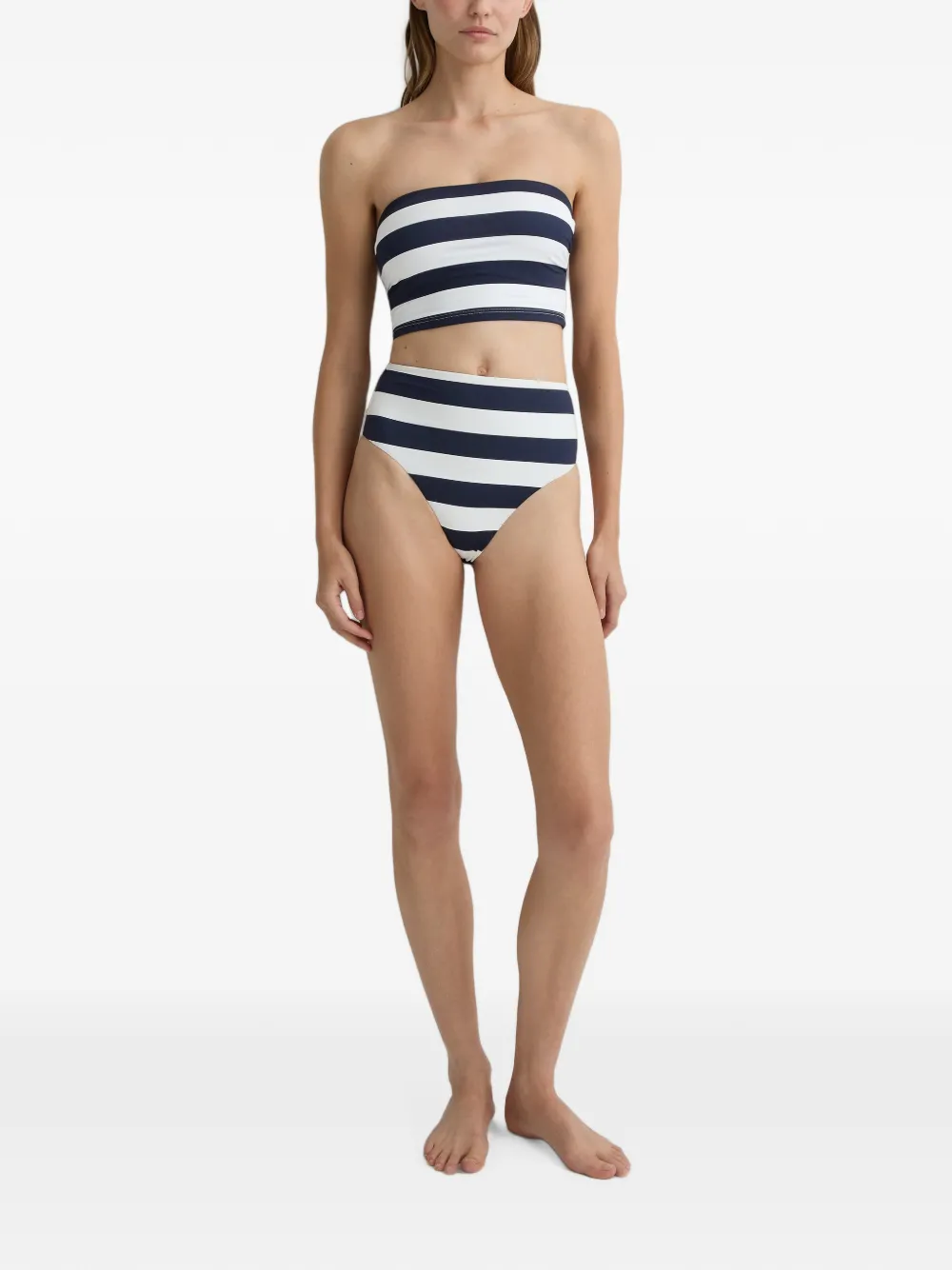 BONDI BORN Poppy gestreepte bikinislip Blauw