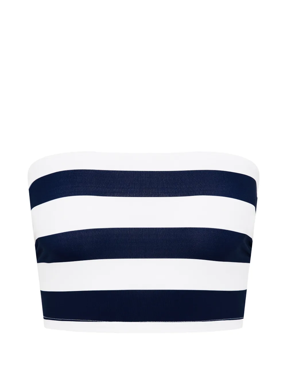 BONDI BORN Stella gestreepte bandeau bikinitop Blauw