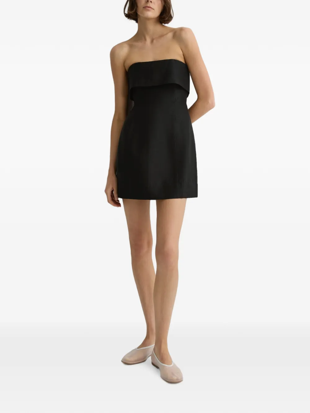 BONDI BORN Bormio bandeau mini-jurk Zwart