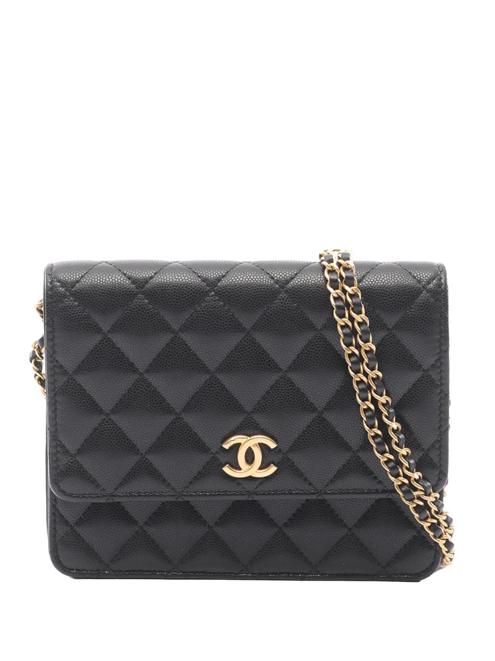 CHANEL Pre-Owned 2021-2026 CC Umhängetasche aus gestepptem Kaviarleder - Schwarz