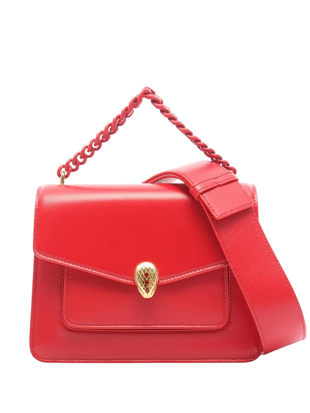 Bvlgari Pre-Owned Trousse Serpenti Forever in pelle 2010-2026 - Rosso