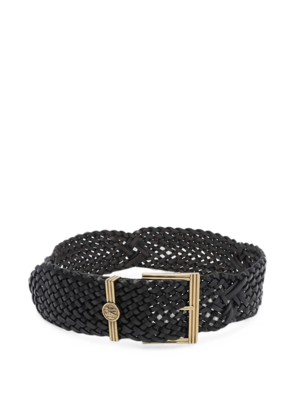 ETRO woven coin-buckle belt - Nero