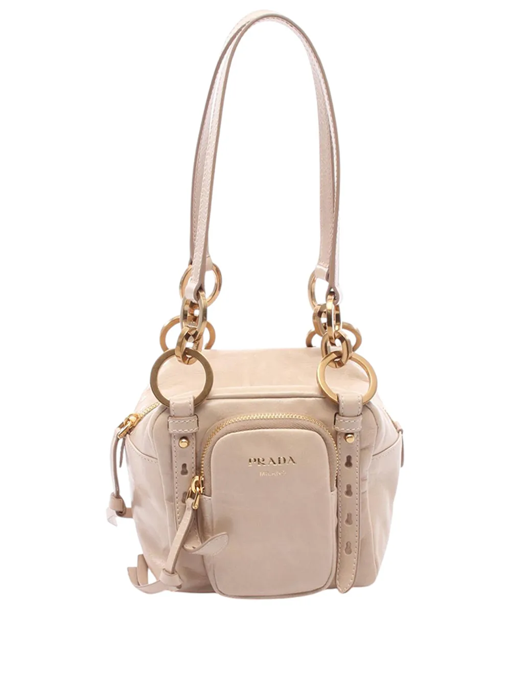 Prada Pre-Owned Borsa a tracolla mini in pelle di vitello 2010-2026 - Toni neutri