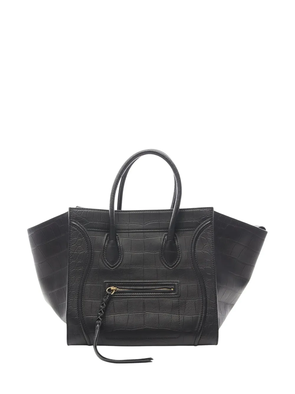 Celine Pre-Owned Borsa tote Phantom Luggage con effetto coccodrillo 2000-2026 - Nero