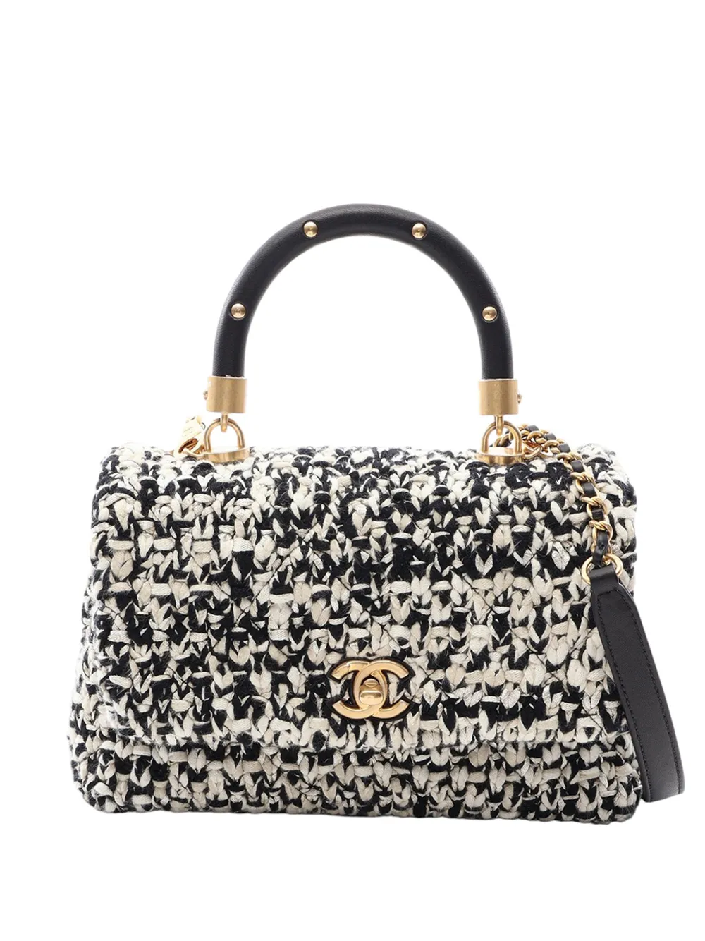 CHANEL Pre-Owned Borsa a tracolla Coco Top Handle Flap 2018 - Bianco