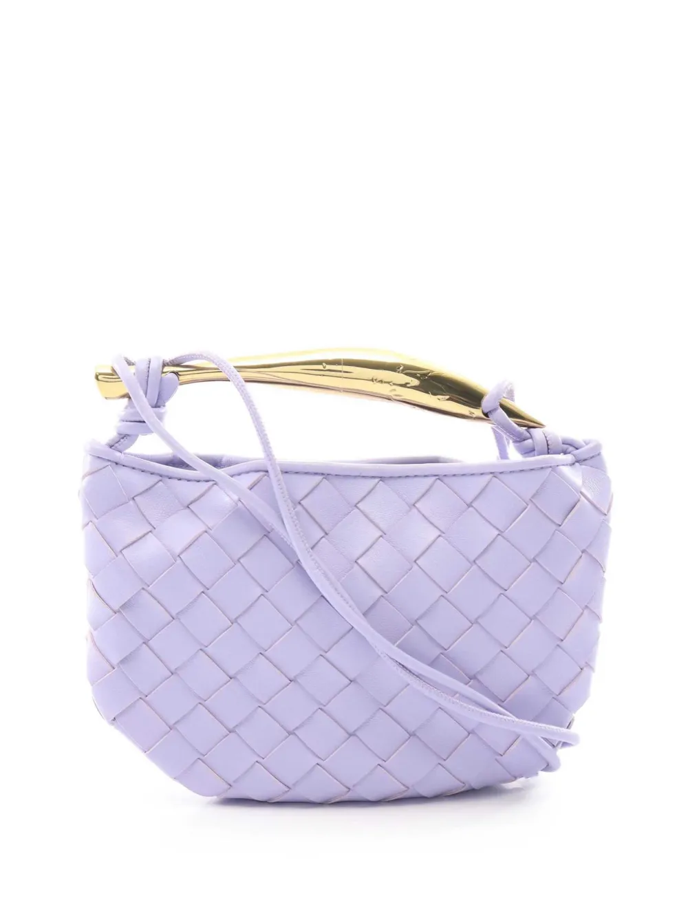 Bottega Veneta Pre-Owned Borsa a tracolla Sardine mini con design Intrecciato in nappa 2012-2026 - Viola
