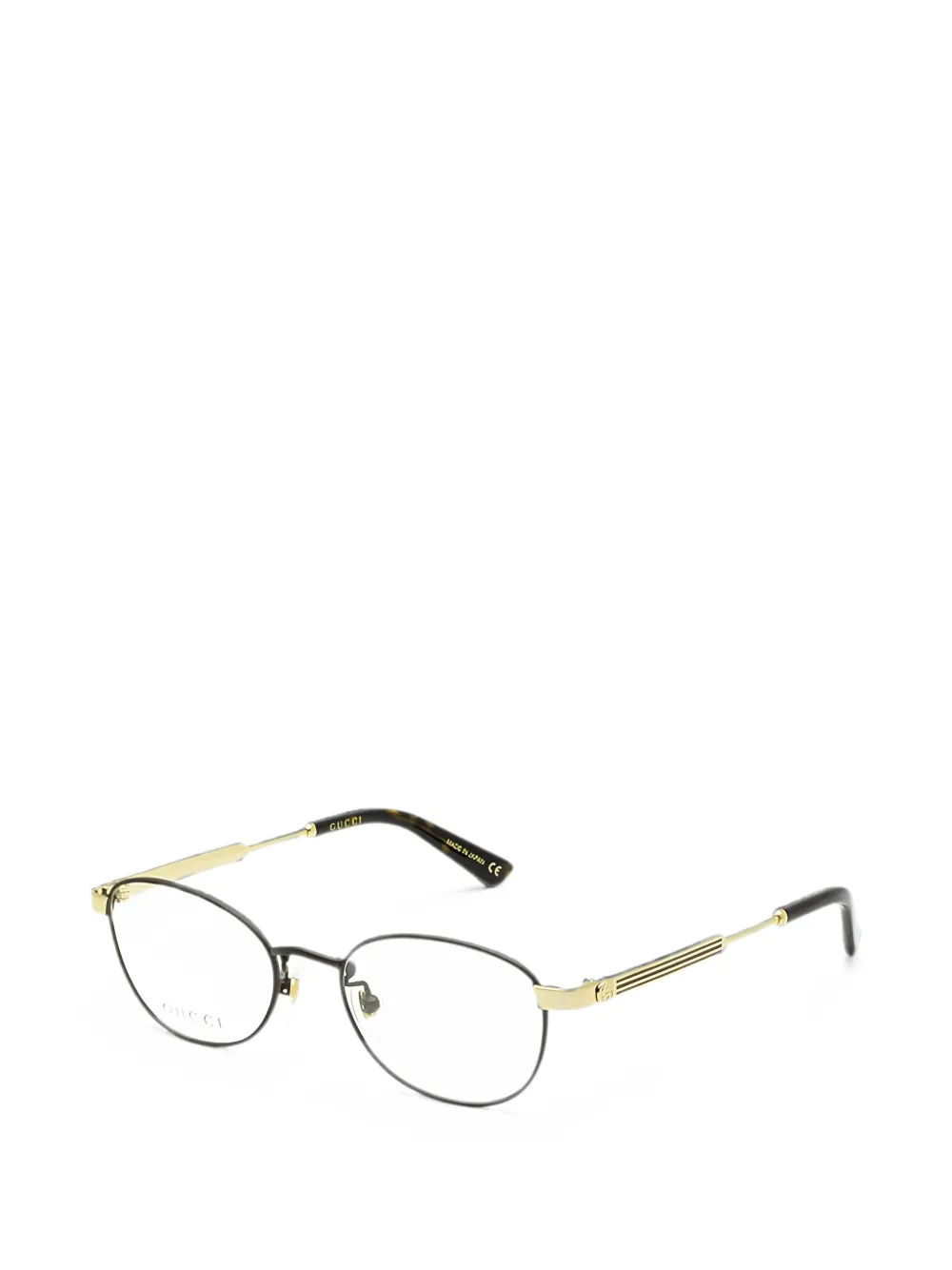 Gucci Eyewear Bril met rond montuur Zwart