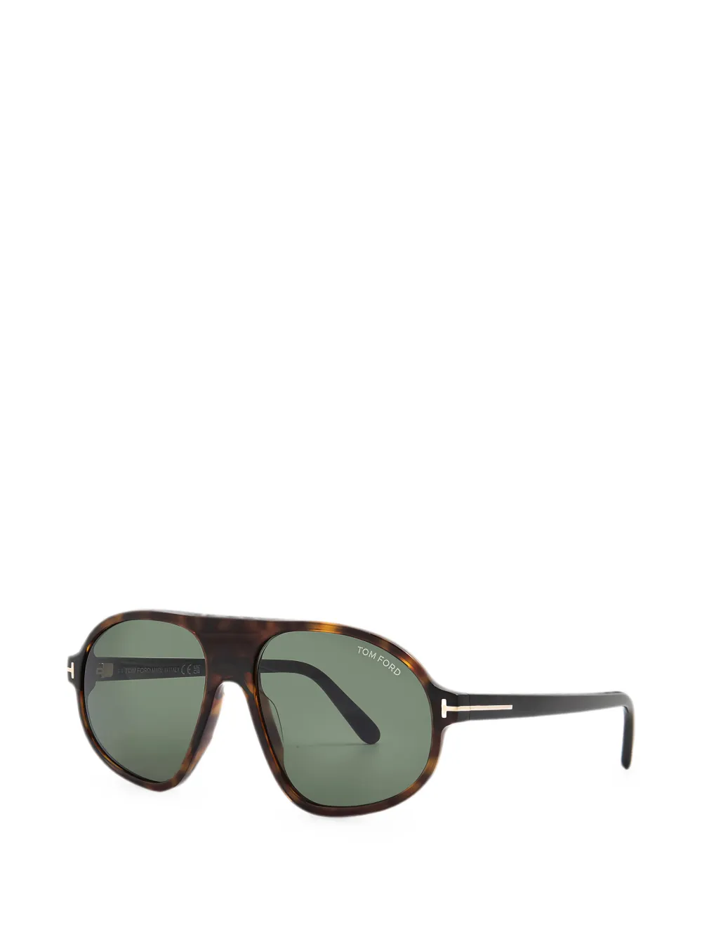 TOM FORD Eyewear Zonnebril met piloten montuur en schildpadschild design Bruin