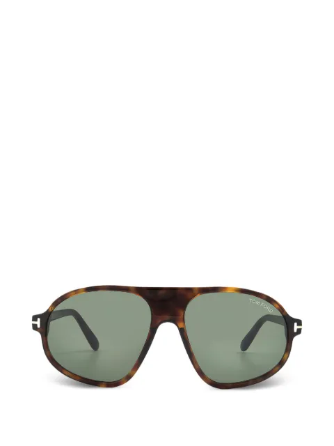 TOM FORD Eyewear tortoiseshell-effect pilot-frame sunglasses