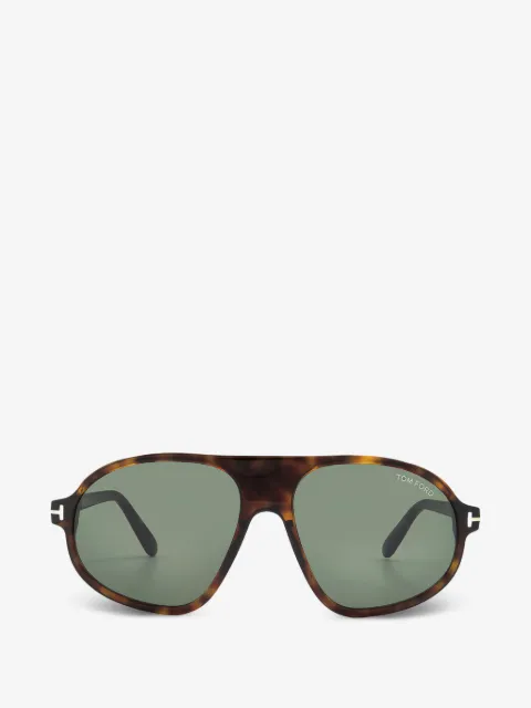 TOM FORD Eyewear lentes de sol con armazón estilo piloto tipo carey