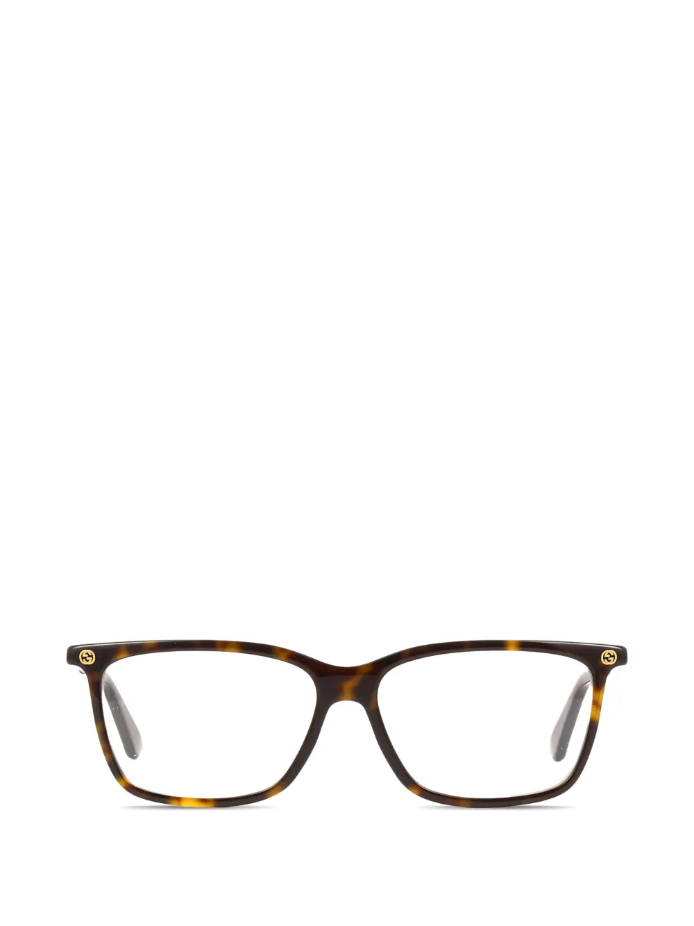 Gucci Eyewear rectangle-frame glasses - Marrone
