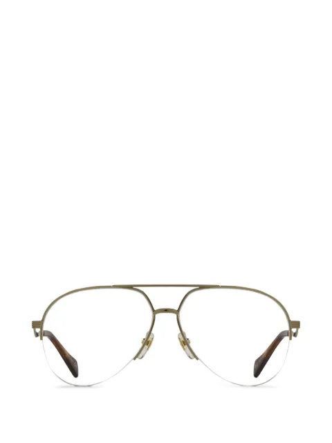 Gucci Eyewear Bril met piloten montuur en semi-randloos montuur