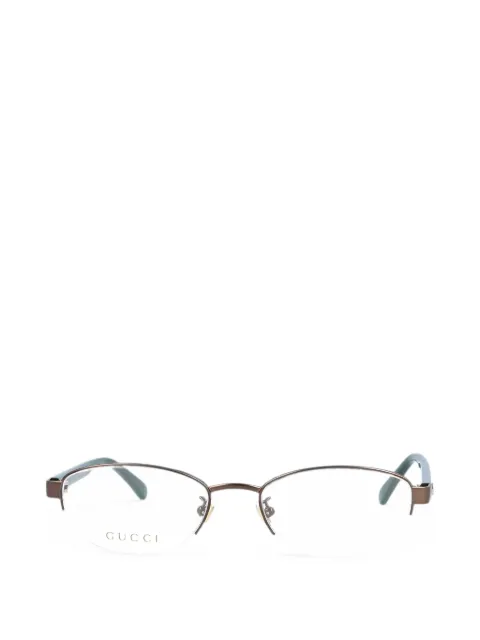 Gucci rectangle-frame semi-rimless glasses