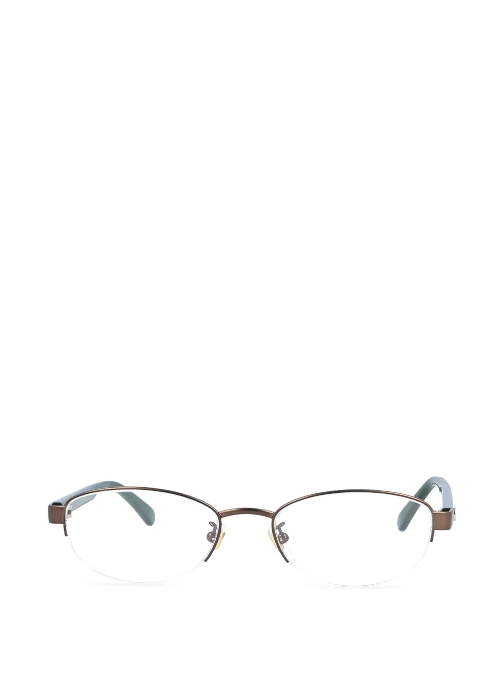 Gucci Eyewear Occhiali da sole rettangolari con montatura a giorno - Marrone