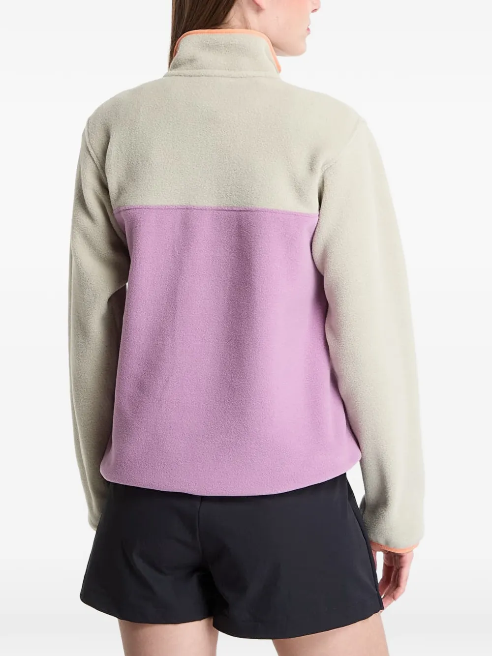 Patagonia Synchilla sweater met colourblocking en drukknoopsluiting Paars