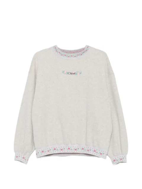 Chloé floral-embroidered sweatshirt