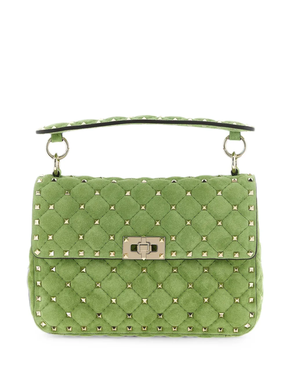 Valentino Garavani medium Rockstud Spike quilted tote bag - Verde
