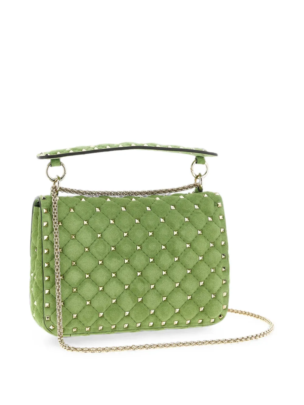 Valentino Garavani Medium Rockstud Spike gewatteerde shopper Groen